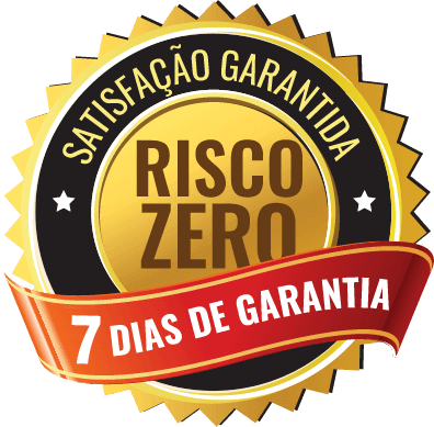 Selo de garantia de 7 dias — satisfação garantida, risco zero